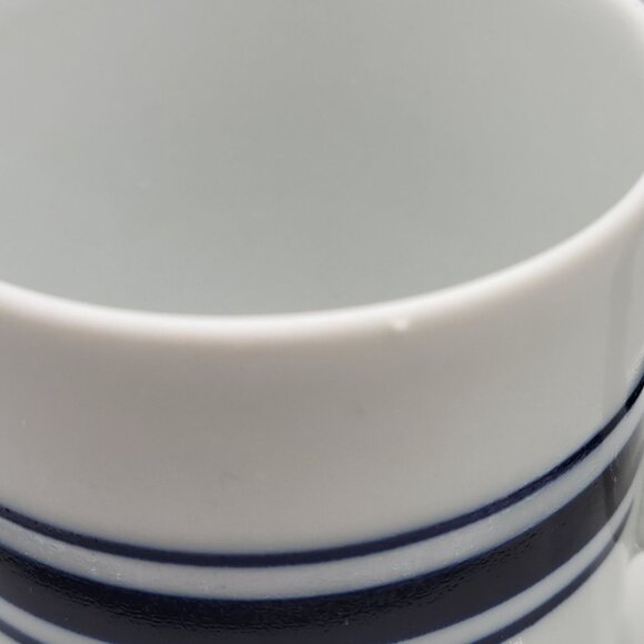 Karolina Demitasse Cup and Saucer Set Poland Blue White Stripes Favolina - Picture 8 of 8
